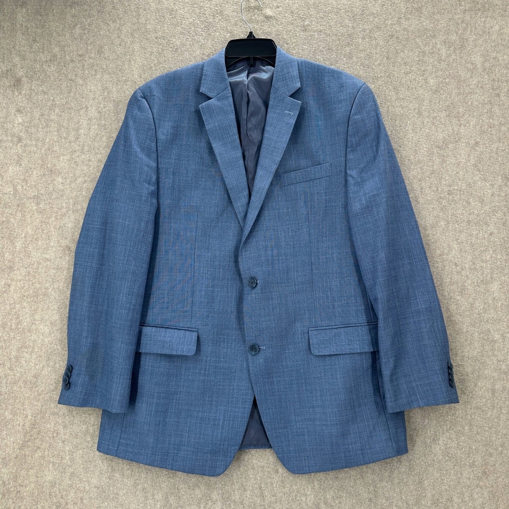 Michael‎ Michael Kors Blazer Jacket 42L Mens Blue Two Button Sport Coat